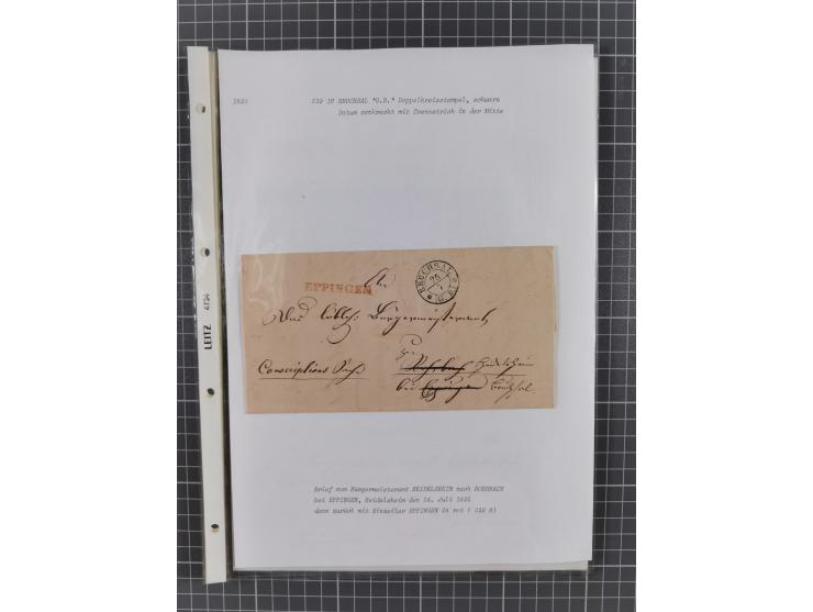 1745/1882, Bruchsal, Sammlung von ca. 160 markenlosen Belegen mit meist Vorphila und nur wenige spätere Dienstbriefe, u.a. ad