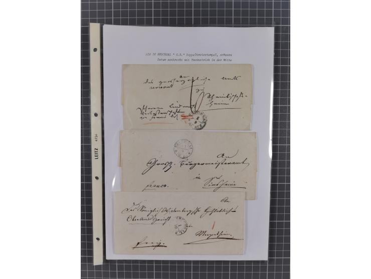 1745/1882, Bruchsal, Sammlung von ca. 160 markenlosen Belegen mit meist Vorphila und nur wenige spätere Dienstbriefe, u.a. ad