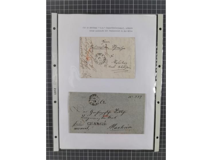 1745/1882, Bruchsal, Sammlung von ca. 160 markenlosen Belegen mit meist Vorphila und nur wenige spätere Dienstbriefe, u.a. ad