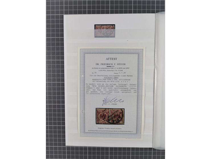 1889/1913, meist gestempelte, teils ungebrauchte Zusammenstellung mit Schwerpunkt auf den Vorläufern Pfennig, 2 Mark und Kron