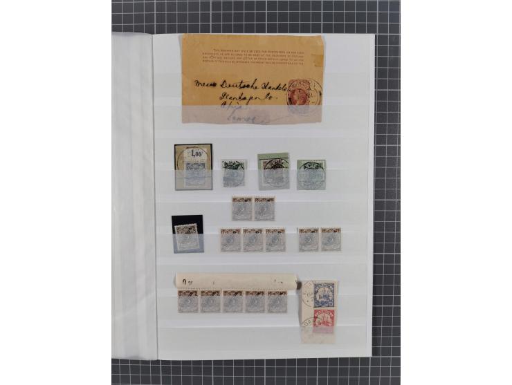 1889/1913, meist gestempelte, teils ungebrauchte Zusammenstellung mit Schwerpunkt auf den Vorläufern Pfennig, 2 Mark und Kron