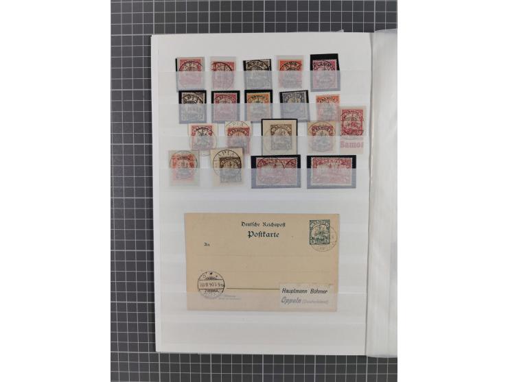 1889/1913, meist gestempelte, teils ungebrauchte Zusammenstellung mit Schwerpunkt auf den Vorläufern Pfennig, 2 Mark und Kron