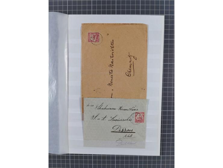 1889/1913, meist gestempelte, teils ungebrauchte Zusammenstellung mit Schwerpunkt auf den Vorläufern Pfennig, 2 Mark und Kron