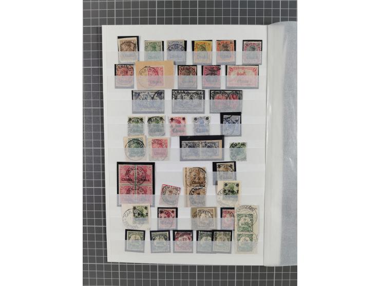 1898/1914, meist Dt.Post China und ein wenig Kiautschou, gestempelte Zusammenstellung ab einigen Vorläufern sowie Aufdruckaus