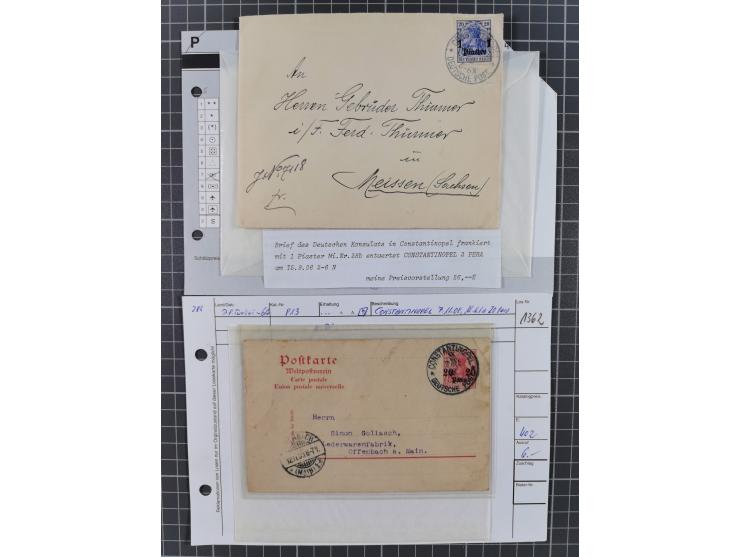 1873/1918, Partie von 63 Briefen und Karten, Erhaltung von etwas fehlerhaft bis meist Pracht, ab einem großen Brieffragment m