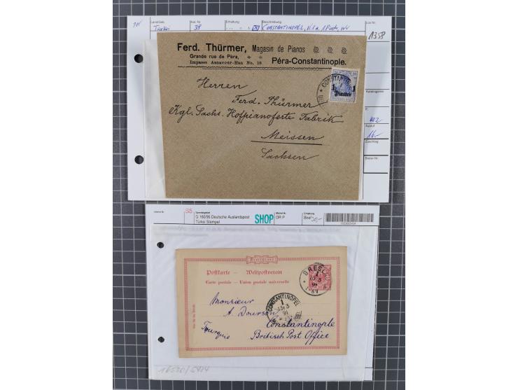 1873/1918, Partie von 63 Briefen und Karten, Erhaltung von etwas fehlerhaft bis meist Pracht, ab einem großen Brieffragment m