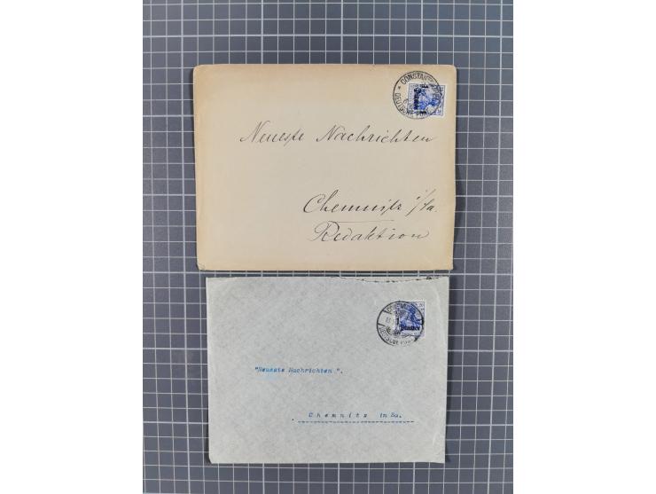 1873/1918, Partie von 63 Briefen und Karten, Erhaltung von etwas fehlerhaft bis meist Pracht, ab einem großen Brieffragment m