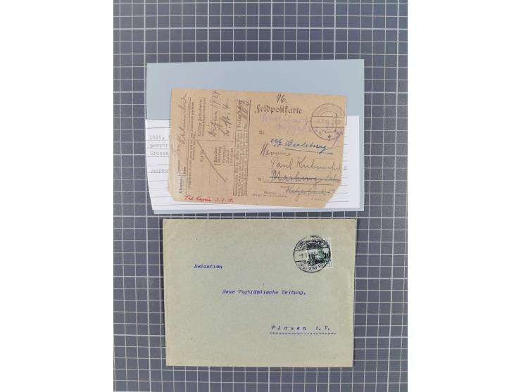 1873/1918, Partie von 63 Briefen und Karten, Erhaltung von etwas fehlerhaft bis meist Pracht, ab einem großen Brieffragment m