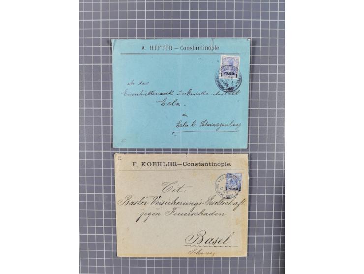 1873/1918, Partie von 63 Briefen und Karten, Erhaltung von etwas fehlerhaft bis meist Pracht, ab einem großen Brieffragment m