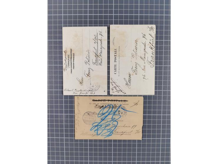 1873/1918, Partie von 63 Briefen und Karten, Erhaltung von etwas fehlerhaft bis meist Pracht, ab einem großen Brieffragment m