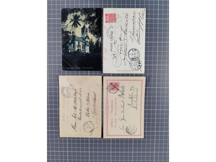 1893/1915, Partie von ca. 130 Belegen, meist Ganzsachenkarten und Ansichtskarten gebraucht/ungebraucht, teils Beförderungsspu