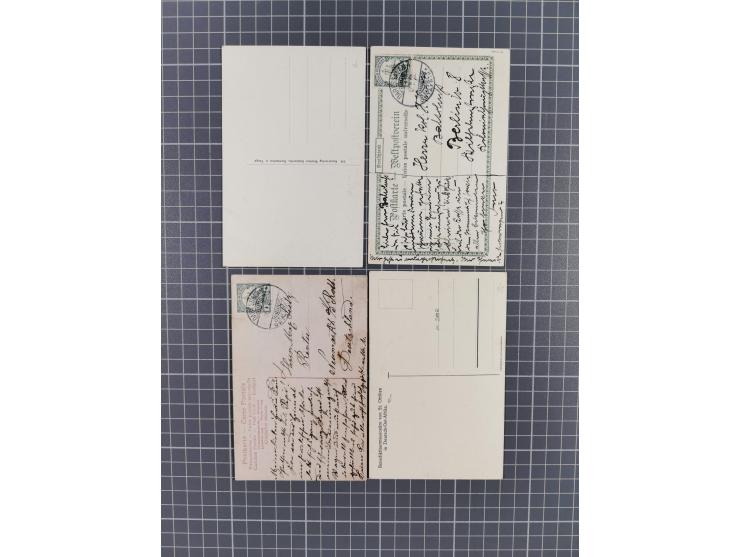 1893/1915, Partie von ca. 130 Belegen, meist Ganzsachenkarten und Ansichtskarten gebraucht/ungebraucht, teils Beförderungsspu