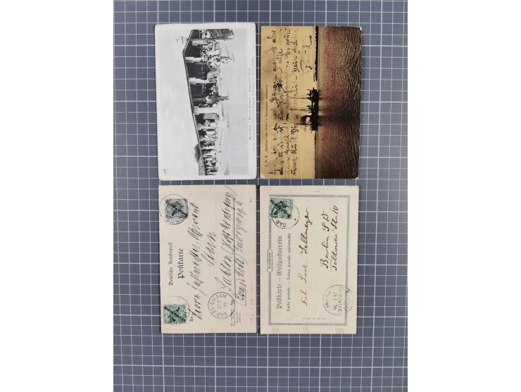 1893/1915, Partie von ca. 130 Belegen, meist Ganzsachenkarten und Ansichtskarten gebraucht/ungebraucht, teils Beförderungsspu