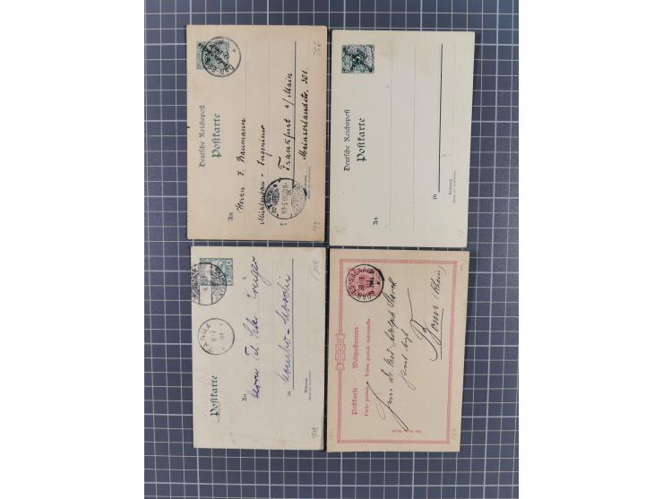 1893/1915, Partie von ca. 130 Belegen, meist Ganzsachenkarten und Ansichtskarten gebraucht/ungebraucht, teils Beförderungsspu