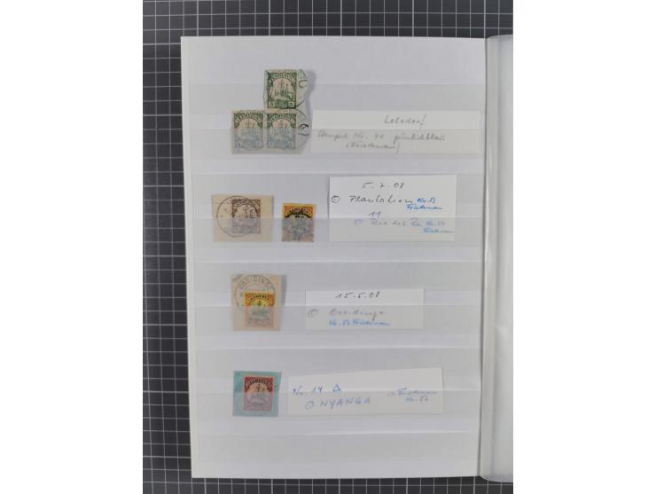 1896/1914, gestempelte Sammlungspartie ab einigen Vorläufern, Stempelstudie mit u.a. Jukaduma, Marienberg, Ukoko, ferner acht