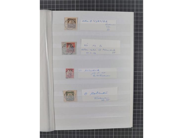 1896/1914, gestempelte Sammlungspartie ab einigen Vorläufern, Stempelstudie mit u.a. Jukaduma, Marienberg, Ukoko, ferner acht