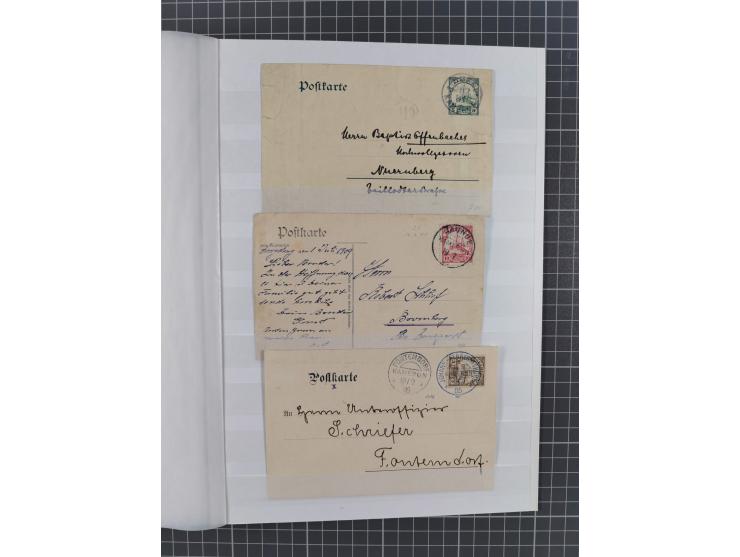1896/1914, gestempelte Sammlungspartie ab einigen Vorläufern, Stempelstudie mit u.a. Jukaduma, Marienberg, Ukoko, ferner acht