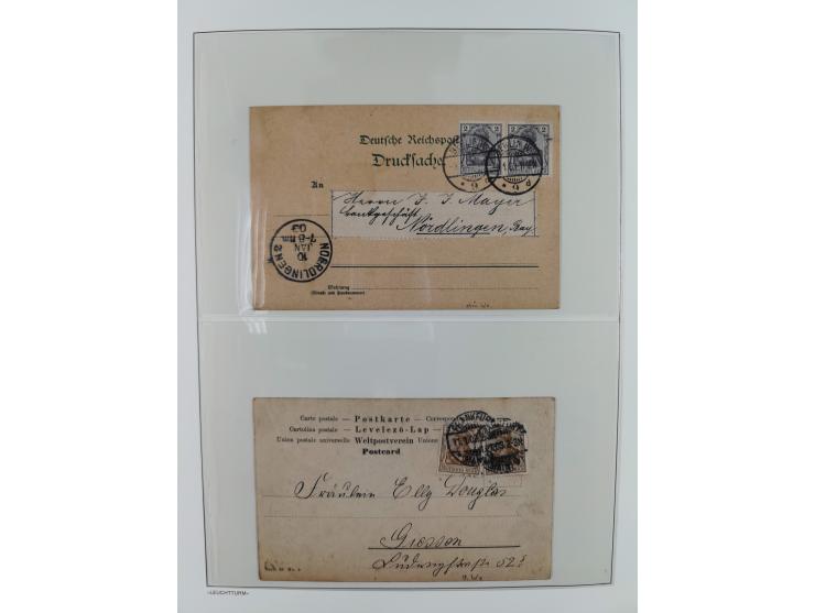 1900/1922, Sammlung von 75 Briefen und Karten mit Einzel-, Mehrfach- und Mischfrankaturen, Verwendungsformen Einschreiben, Ei