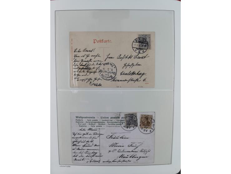 1900/1922, Sammlung von 75 Briefen und Karten mit Einzel-, Mehrfach- und Mischfrankaturen, Verwendungsformen Einschreiben, Ei