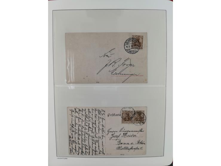 1900/1922, Sammlung von 75 Briefen und Karten mit Einzel-, Mehrfach- und Mischfrankaturen, Verwendungsformen Einschreiben, Ei