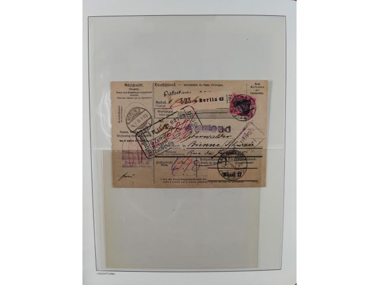 1900/1922, Sammlung von 75 Briefen und Karten mit Einzel-, Mehrfach- und Mischfrankaturen, Verwendungsformen Einschreiben, Ei
