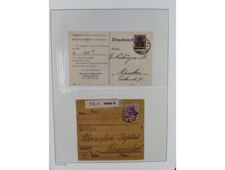 1900/1922, Sammlung von 75 Briefen und Karten mit Einzel-, Mehrfach- und Mischfrankaturen, Verwendungsformen Einschreiben, Ei
