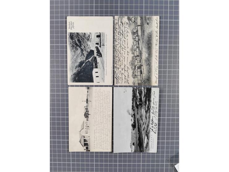 1900/13, Partie mit 12 Ansichtskarten mit Schwerpunkt zum Thema “Eisenbahn”, dabei u.a. “Eisenbahn-Windhoek durch das Kahngeb