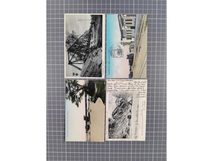 1900/13, Partie mit 12 Ansichtskarten mit Schwerpunkt zum Thema “Eisenbahn”, dabei u.a. “Eisenbahn-Windhoek durch das Kahngeb