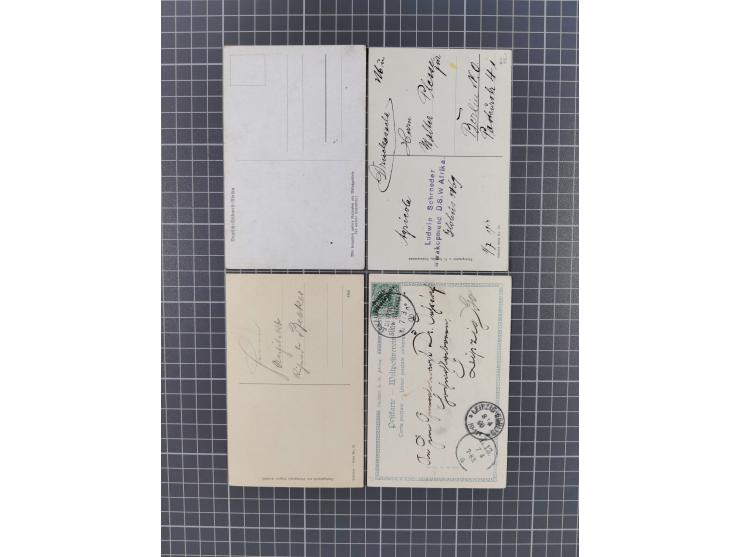 1900/13, Partie mit 12 Ansichtskarten mit Schwerpunkt zum Thema “Eisenbahn”, dabei u.a. “Eisenbahn-Windhoek durch das Kahngeb