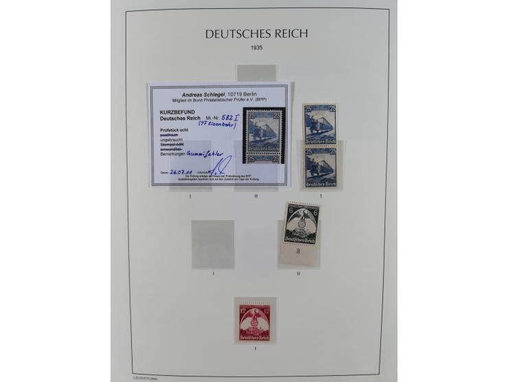 1934/1945, gestempelte und postfrische/ungebrauchte Partie mit Gummi- und Wasserzeichen-Varianten und Plattenfehlern,etliches