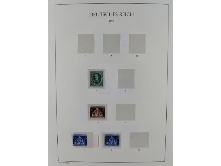 1934/1945, gestempelte und postfrische/ungebrauchte Partie mit Gummi- und Wasserzeichen-Varianten und Plattenfehlern,etliches