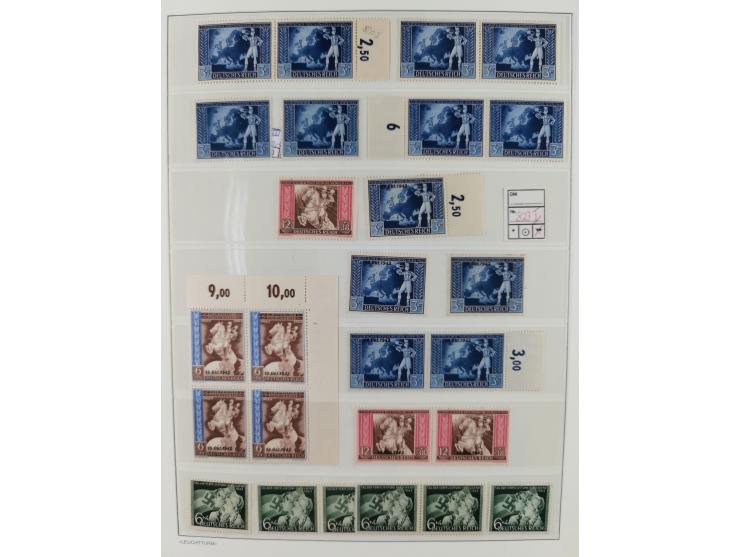 1934/1945, gestempelte und postfrische/ungebrauchte Partie mit Gummi- und Wasserzeichen-Varianten und Plattenfehlern,etliches