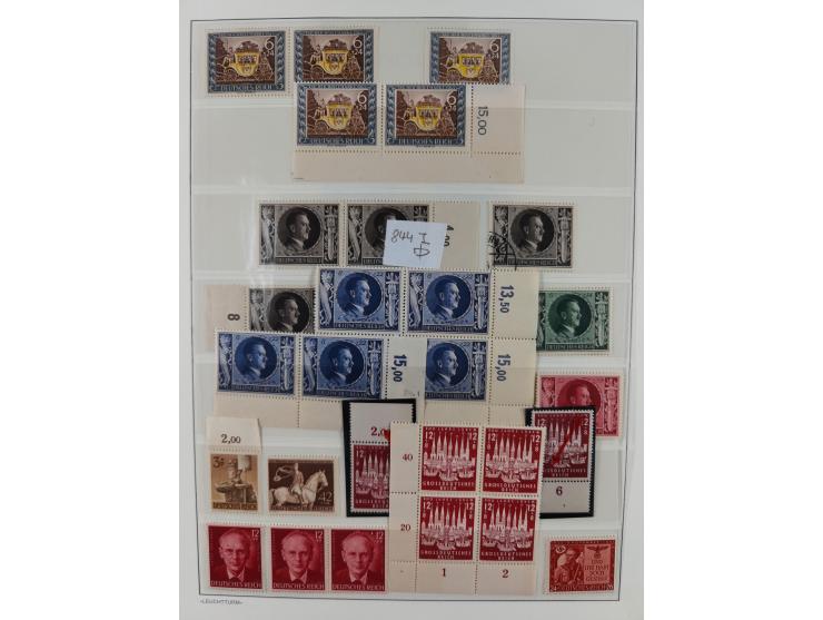 1934/1945, gestempelte und postfrische/ungebrauchte Partie mit Gummi- und Wasserzeichen-Varianten und Plattenfehlern,etliches