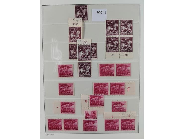 1934/1945, gestempelte und postfrische/ungebrauchte Partie mit Gummi- und Wasserzeichen-Varianten und Plattenfehlern,etliches