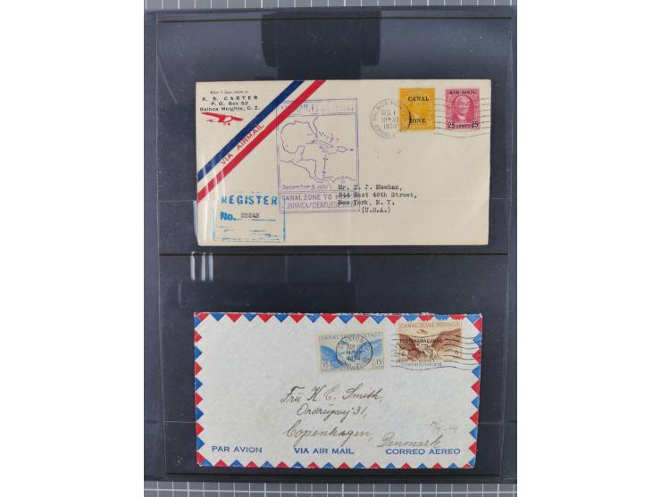 Mittelamerika: 1925/49, über 40 Luftpostbriefe von u.a. Kanalzone, Panama, Haiti, Kuba und etwas Scadt-Post, dabei Erstflüge,