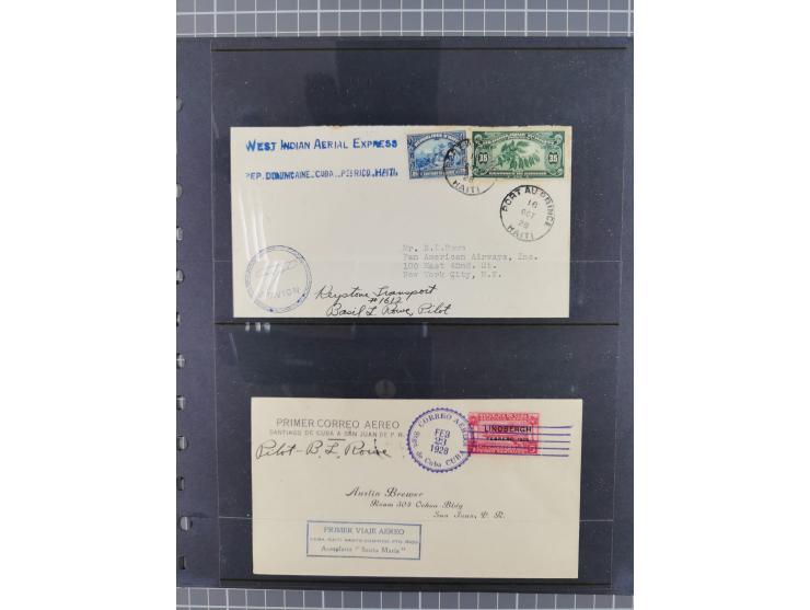 Mittelamerika: 1925/49, über 40 Luftpostbriefe von u.a. Kanalzone, Panama, Haiti, Kuba und etwas Scadt-Post, dabei Erstflüge,