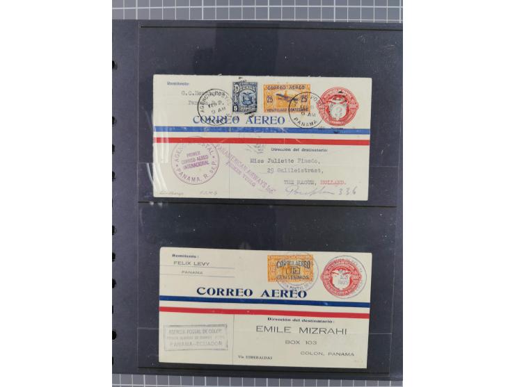 Mittelamerika: 1925/49, über 40 Luftpostbriefe von u.a. Kanalzone, Panama, Haiti, Kuba und etwas Scadt-Post, dabei Erstflüge,