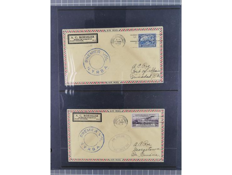 Mittelamerika: 1925/49, über 40 Luftpostbriefe von u.a. Kanalzone, Panama, Haiti, Kuba und etwas Scadt-Post, dabei Erstflüge,