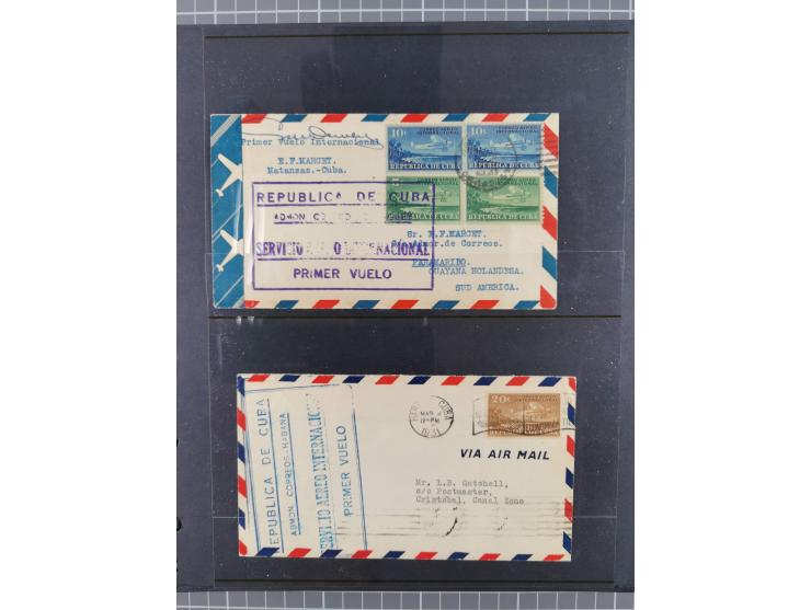 Mittelamerika: 1925/49, über 40 Luftpostbriefe von u.a. Kanalzone, Panama, Haiti, Kuba und etwas Scadt-Post, dabei Erstflüge,