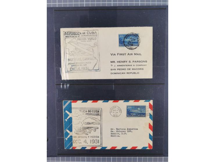 Mittelamerika: 1925/49, über 40 Luftpostbriefe von u.a. Kanalzone, Panama, Haiti, Kuba und etwas Scadt-Post, dabei Erstflüge,