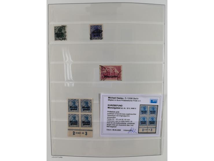 1920/1939, postfrische/ungebrauchte und gestempelte Sammlung im Ringbinder mit einiger Spezialisierung mit Farben und Aufdruc