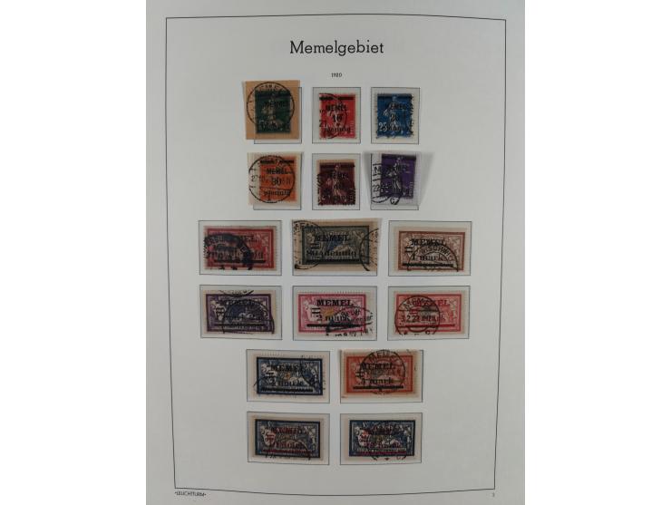 1920/1939, postfrische/ungebrauchte und gestempelte Sammlung im Ringbinder mit einiger Spezialisierung mit Farben und Aufdruc