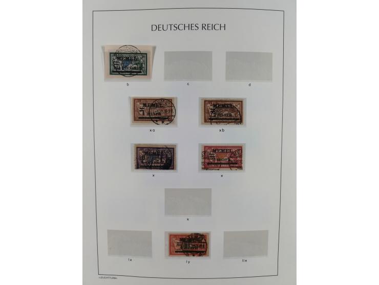 1920/1939, postfrische/ungebrauchte und gestempelte Sammlung im Ringbinder mit einiger Spezialisierung mit Farben und Aufdruc