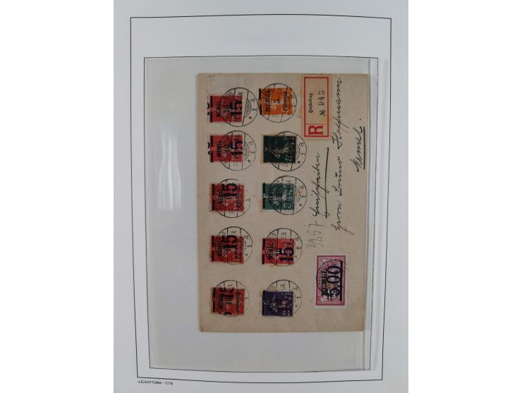 1920/1939, postfrische/ungebrauchte und gestempelte Sammlung im Ringbinder mit einiger Spezialisierung mit Farben und Aufdruc
