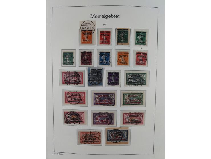 1920/1939, postfrische/ungebrauchte und gestempelte Sammlung im Ringbinder mit einiger Spezialisierung mit Farben und Aufdruc