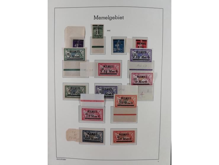 1920/1939, postfrische/ungebrauchte und gestempelte Sammlung im Ringbinder mit einiger Spezialisierung mit Farben und Aufdruc