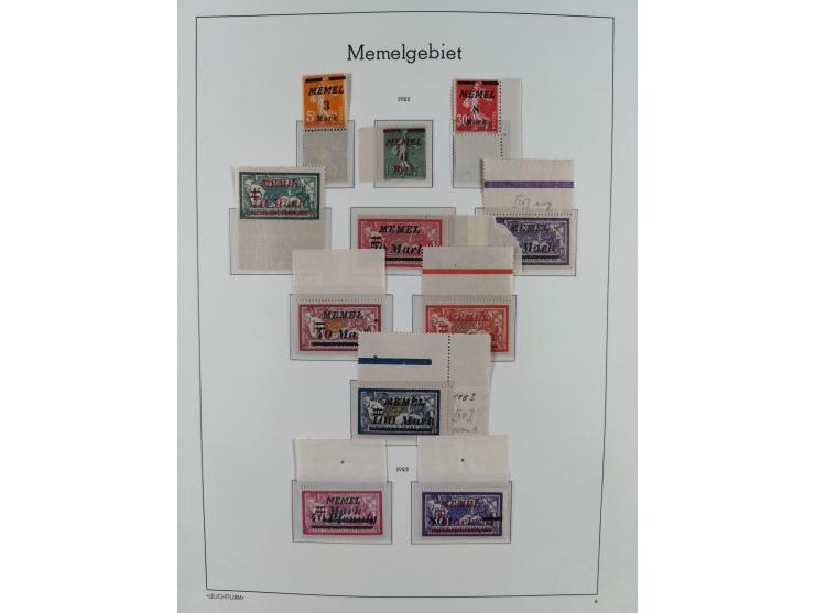 1920/1939, postfrische/ungebrauchte und gestempelte Sammlung im Ringbinder mit einiger Spezialisierung mit Farben und Aufdruc