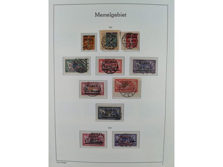 1920/1939, postfrische/ungebrauchte und gestempelte Sammlung im Ringbinder mit einiger Spezialisierung mit Farben und Aufdruc