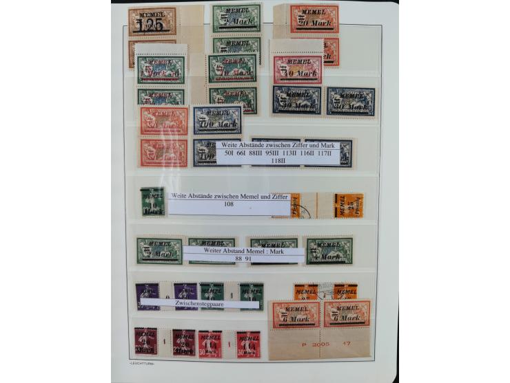 1920/1939, postfrische/ungebrauchte und gestempelte Sammlung im Ringbinder mit einiger Spezialisierung mit Farben und Aufdruc