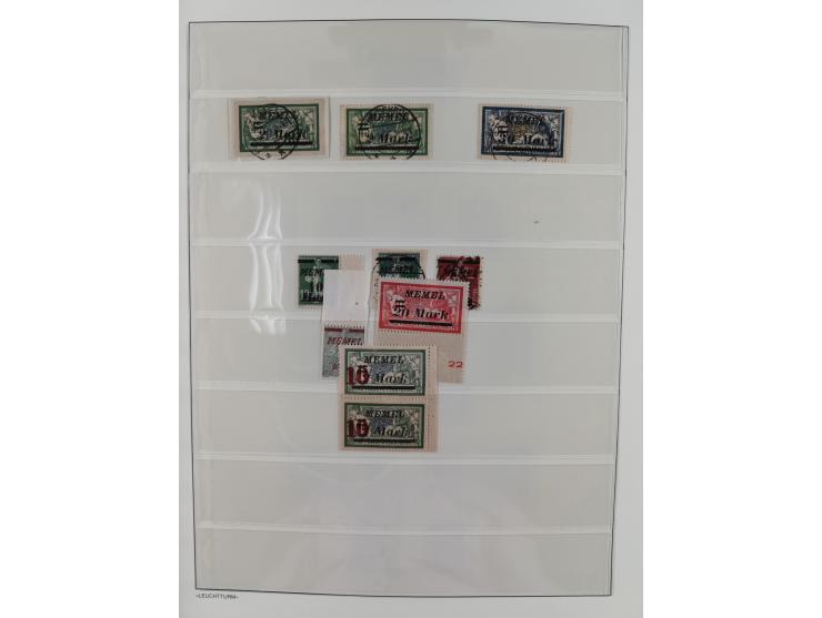 1920/1939, postfrische/ungebrauchte und gestempelte Sammlung im Ringbinder mit einiger Spezialisierung mit Farben und Aufdruc